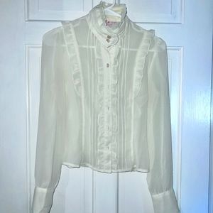 Pink BamGi off-white Blouse